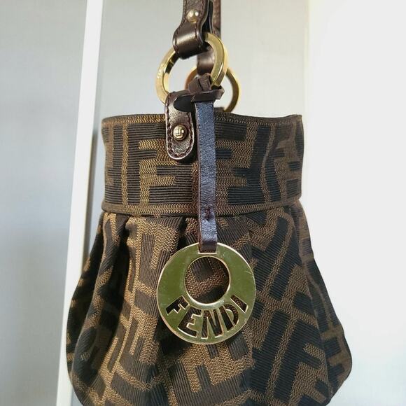 LIKE NEW FENDI Zucca Canvas mini Hand Bag - Picture 2 of 12